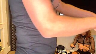 full backstage threesome with veronica leal and yoya grey, ball licking and rimjob