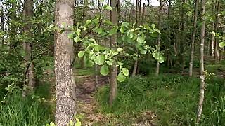 Deniska Plays Perverted Games With Masked Men Outside