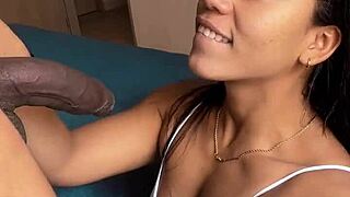 Sloppy Blowjob On Video Call With Husband!