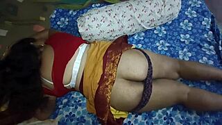 Desi Housewife In Petticoat Enjoyed By Old Man