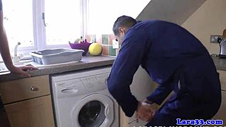 Mature English Milf in Stockings Bent Over for Doggy