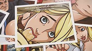 gloria uses a vibrating toy to win over the bad boss in this cartoon. 😉