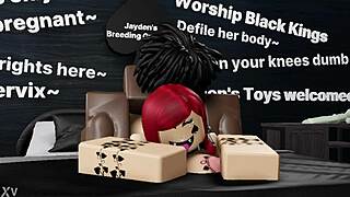 Railing nasty thick redhead bitch with monster black cock