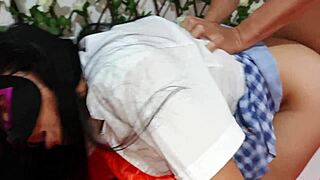 Finally fucking my husband's step-brother! He unclogged my anal hole with monster cock in intense doggy!