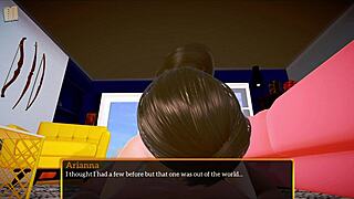 Teen Brunette Plays Game with Big Tits and Ass