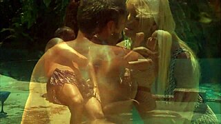 why is this beautiful threesome happening in the pool?