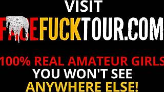 bombshell blue eyed brunette dreams of drowning in big cock 😘