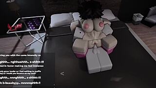 Cute Slut In Roblox Game Tries To Please With Big Ass
