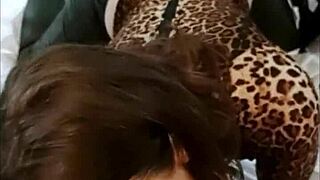 French Amateur In Outfit Gets Deepthroat And Doggy!