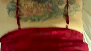 Is the tattooed slut bent over for anal creampie?