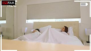 Brunette Slut Lena Anderson Drains Stepbro's Big Cock!