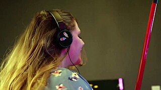 super-sized cleaning lady gets lesbian owners attention estella bathory and mischievous kitty