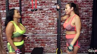 Nyssa Nevers in lesbian workout fit 😘