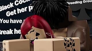 Railing nasty thick redhead bitch with monster black cock