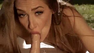 Skinny Beautiful Cute Girl Masturbates In The Garden With Favorite Toys, Stripping And Teasing To Orgasm