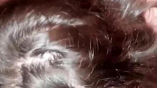 Step mommy gives handjob and sucks cock in bedroom