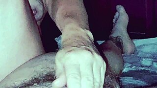 I love giving naked milf handjobs as a slut wife on hidden cam