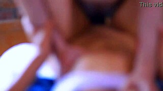 Stepmom cheats with stepsister's sports companion in private house