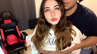 Solo naughty slut crystal white plays with large toy in vr