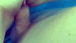 felt so risky fucking in the pool with her tight pussy