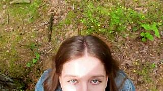 I Went For A Walk After Home Fuck And Sucked Him Off Outdoors Swallowing Cum