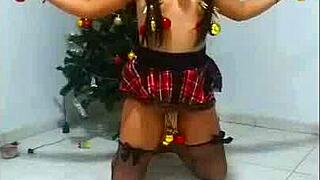 A slave in christmas bondage 😈