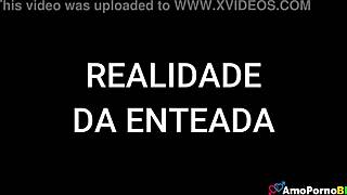 latina in lingerie with big natural tits at work