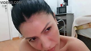 Brazilian babe masturbates during yoga workout.