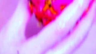 Bare toes crushing juicy fruit