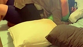 Ebony neighbor fucks in bedroom missionary