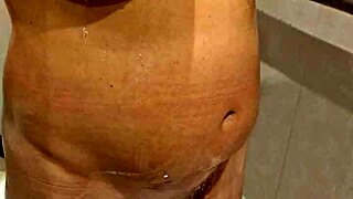 Young milf showcases her big tits in this scene