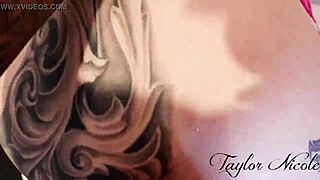 Taylor Nicole gets a messy creampie in POV, showing her big ass and tattoos