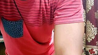 small clitty femboy in thong showing exercising to boyfriend on video call