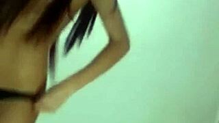 Rosmeri marval performs a topless dance routine