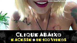 Brazilian girl participates in exciting subscriber raffle on webcam.