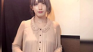 Bob-Haired Crossdressing Ladyboy Teases Nipples And Masturbates Quietly