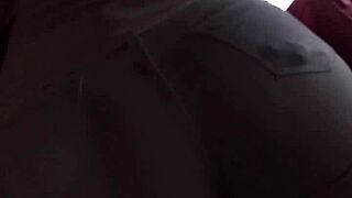 Watch hot amateur flaunts big ass on bus!