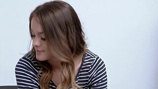 Rough sex in the security office by horny cop with a big white cock