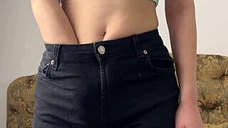 Cute Teen Fingering and Fucking a Dildo