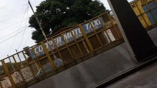 Watch hot amateur flaunts big ass on bus!