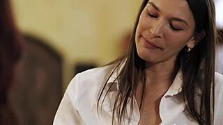 sexy redhead seduces tall friend for wet fuck with big natural tits