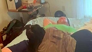 Ebony neighbor fucks in bedroom missionary