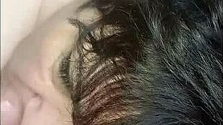 Chienne Marie serves three cocks as esclave