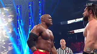 Seth Rollins faces Austin Theory and Bobby Lashley