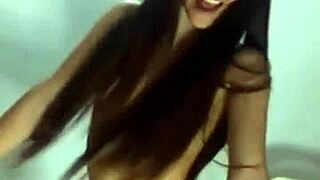 Rosmeri marval performs a topless dance routine