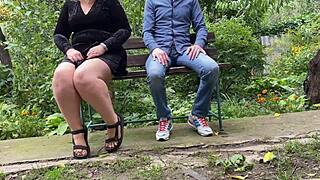 Perverted mature stepmom with huge tits gives dirty gifts to stepson in roleplay