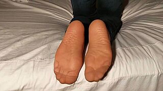 outstanding feet in suntanned pantyhose compilation