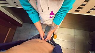 Intensive rubbing leads to cum in wet panties