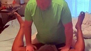 Ebony neighbor fucks in bedroom missionary