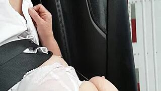 A little treat for our truckers with mature milf flashing 😘